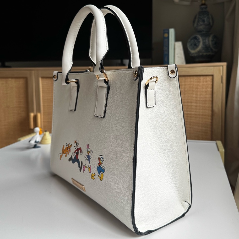 ALDO White Satchel with Mickey and Minnie Design - Picture 7 of 9